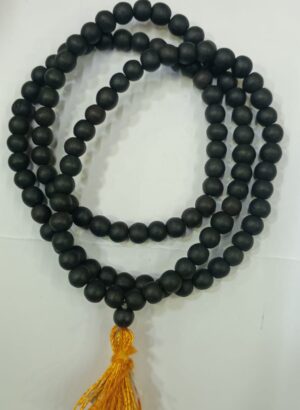 Karungali Maala | Black Ebony Wood Maala | 100% Natural Unpolished | Great Gift for loved ones | 1 Piece | 108 beads