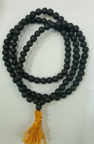 Karungali Maala | Black Ebony Wood Maala | 100% Natural Unpolished | Great Gift for loved ones | 1 Piece | 108 beads