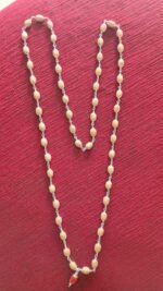 Sacred Tulasi (Premium Tulasi–Silver 28 inch | 54 Beads Maala – Sacred Holy Basil Garland with Silver Capped Beads for Devotion & Japa | Silver Maala | 108 Beads | Pure Handcrafted Garland for Devotion, Chanting & Protection