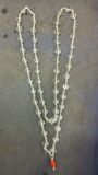 Premium Spatica (Quartz Crystal) Silver Maala  | 54 Beads Sacred Crystal Garland for Energy, Healing & Meditation