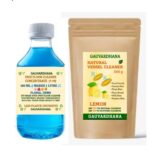 Desi Natural Floor Cleaner Floral (Flower) Dews | One liter (100 ml concentrated) Desi Natural Vessel Cleaning powder 200 grams