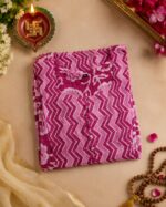 Pink Printed Cotton Salwar Suit with Dupatta - Image 3