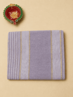 Soft Pastel Lavender Cotton Saree with Simple Pallu and Plain Blouse - Image 7