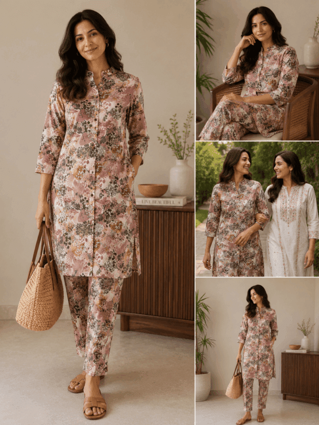 cropped-file_000000003b9c71fabfe2e871c8760867.png Floral Printed Cotton Co-ord Set - Image 1
