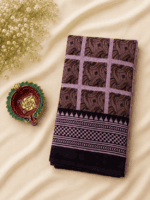 Mauve Powder Crepe Saree