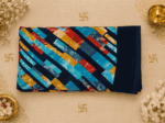 Navy Blue Powder Crepe Saree