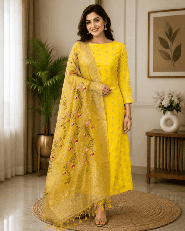 cropped-file_00000000b644723093185ec852d14bb3.png Yellow Mercerised Cotton Salwar Suit - Image 1