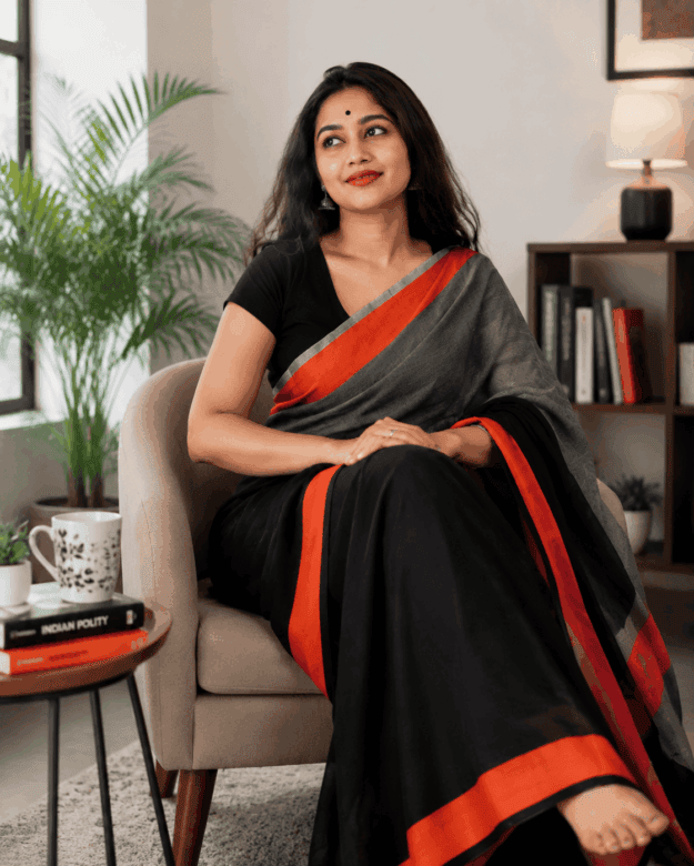 cropped-file_00000000fba48209a90cbdae565c6ec9.png Black and Grey Khadi Saree - Image 1