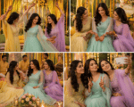 Mint Green Anarkali Gown Set with Dupatta - Image 4