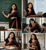Black and Grey Khadi Saree - Image 3