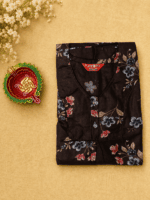 Alpine Dark Brown Floral Printed Nighty - Image 2